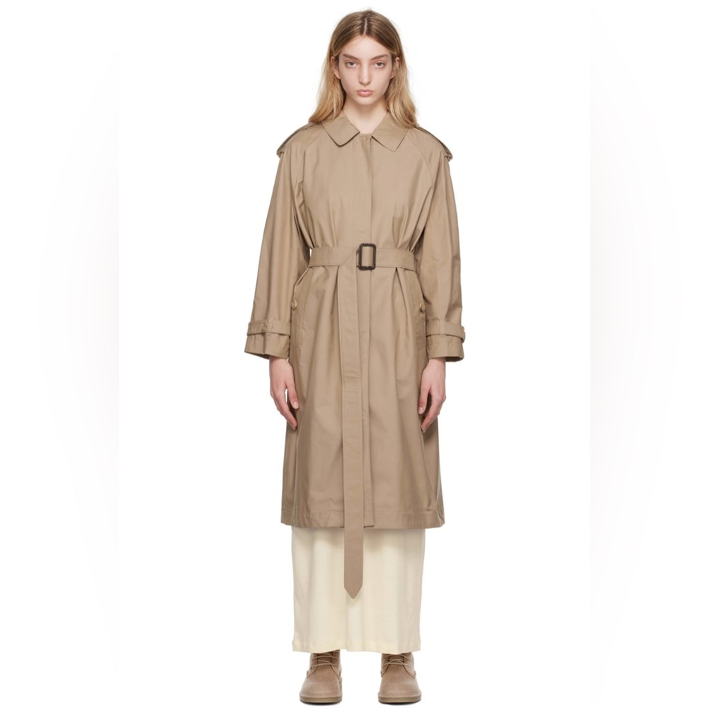 MAX MARA Beige The Cube Belted Trench Coat